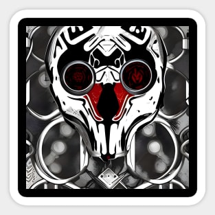 Steampunk skull abstract Sticker